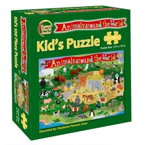 Animals Around the World Puzzle, 100 pieces.